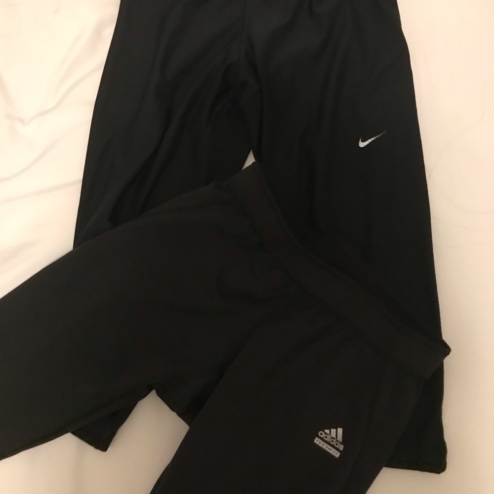 Nike and Adidas athletic work out capris